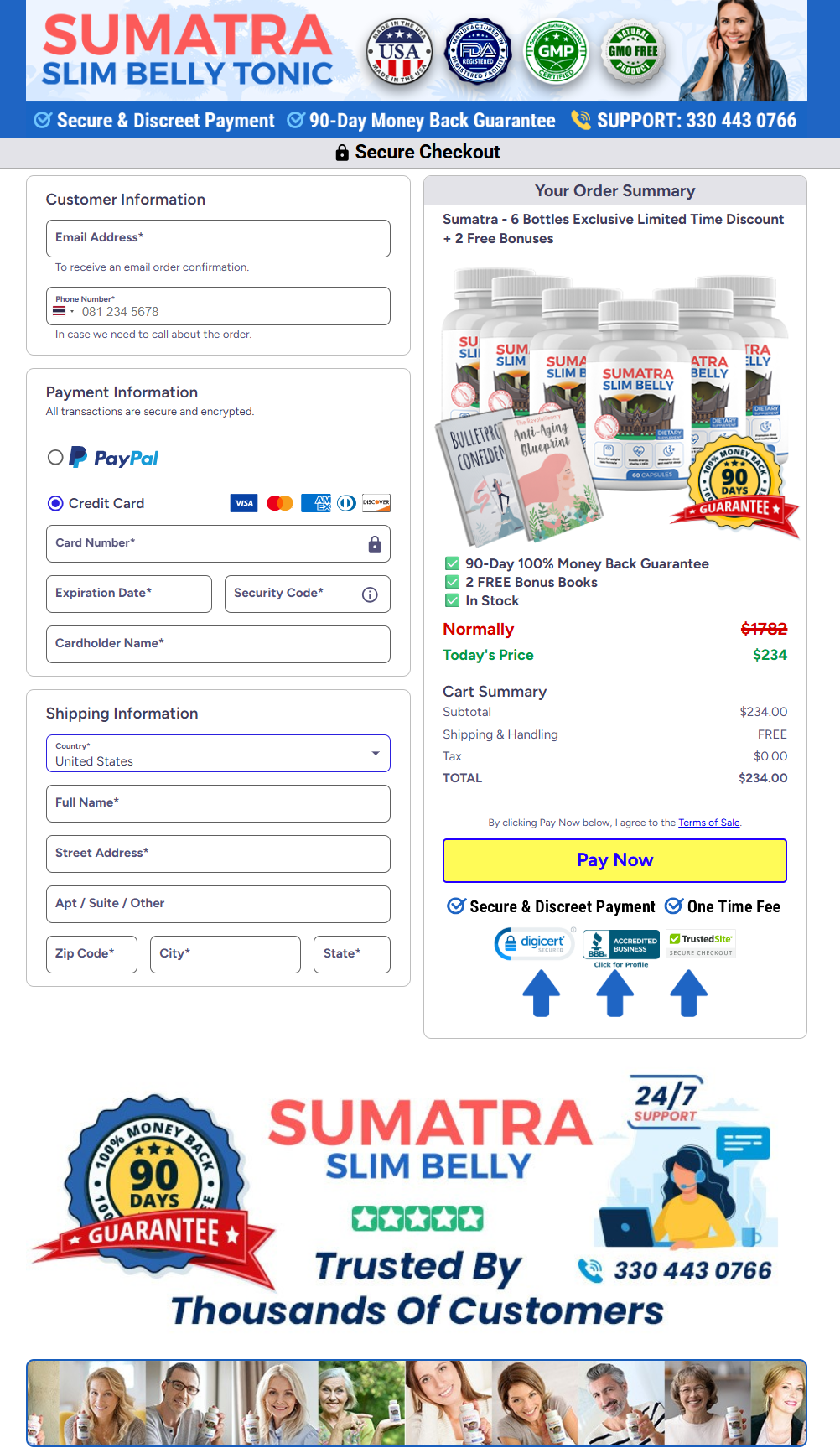 Sumatra Tonic Official Website Secure Order Page